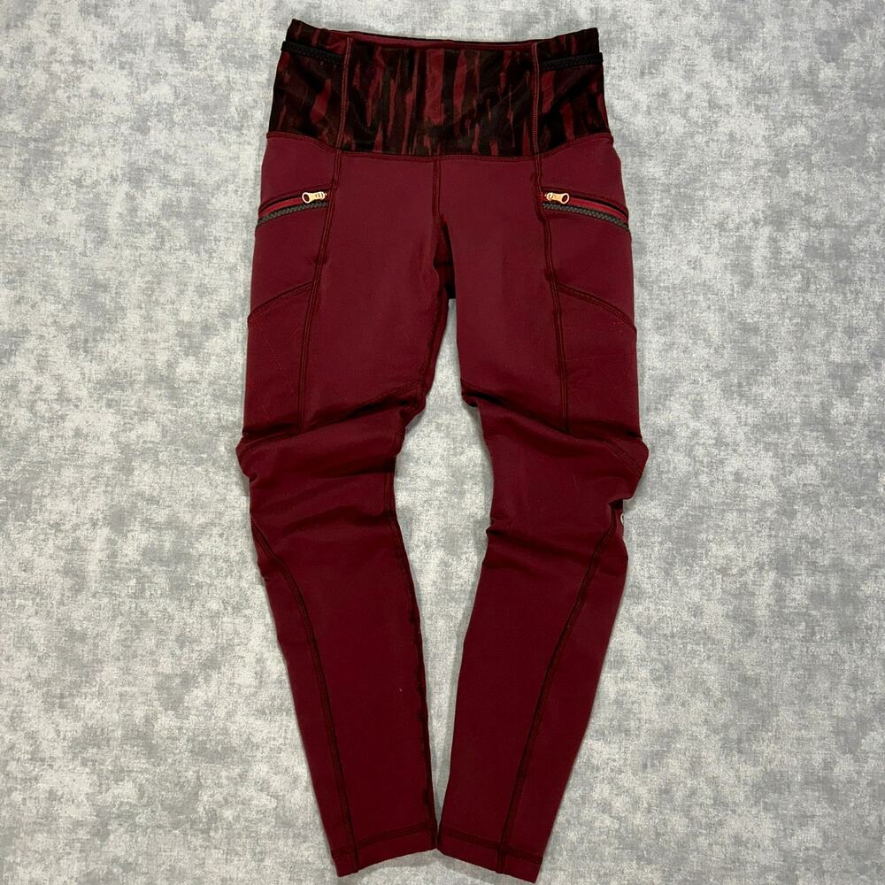 Lululemon Speed Tight burgundy leggings womens size 4 Workout Running